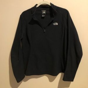 North Face 1/4 Zip Black Fleece Pullover